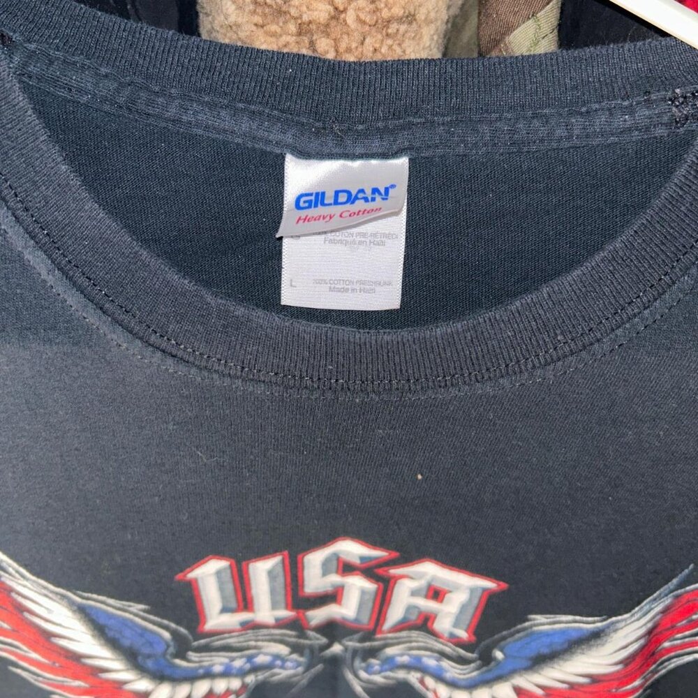 Vintage Y2K Usa Flying Wings Skate Faded T-shirt XL - Picture 3 of 4